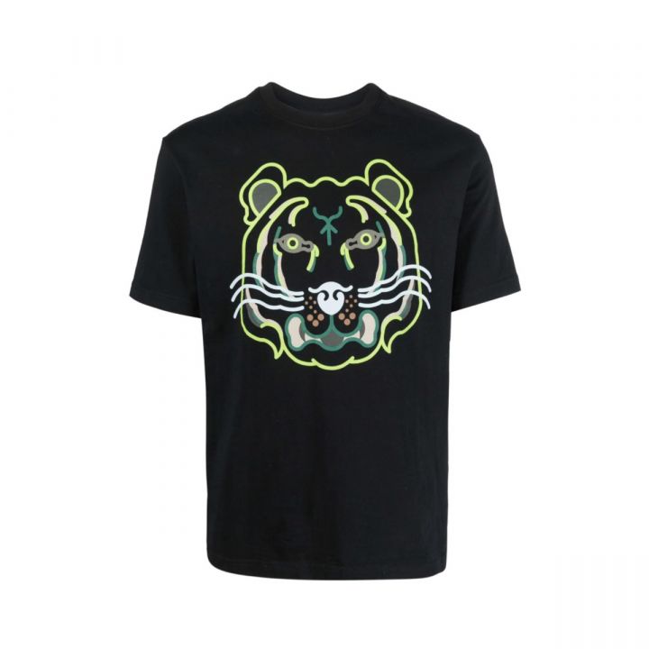 K-Tiger Logo Print T-Shirt/Black