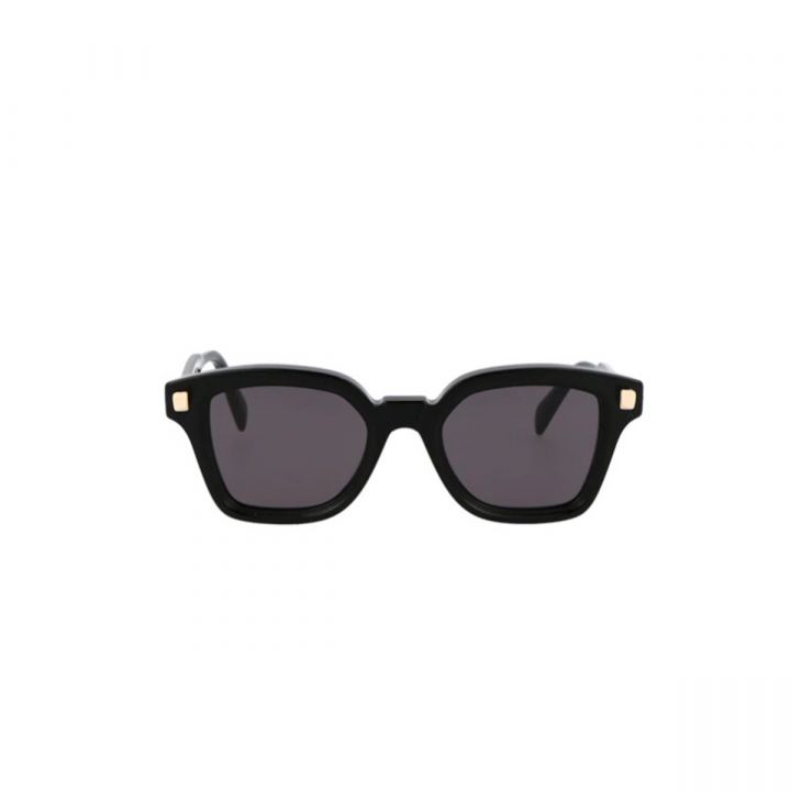 Industrial Shiny Black + Gold Sunglasses