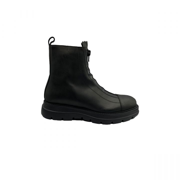 Zip Up Black Ankle Boots