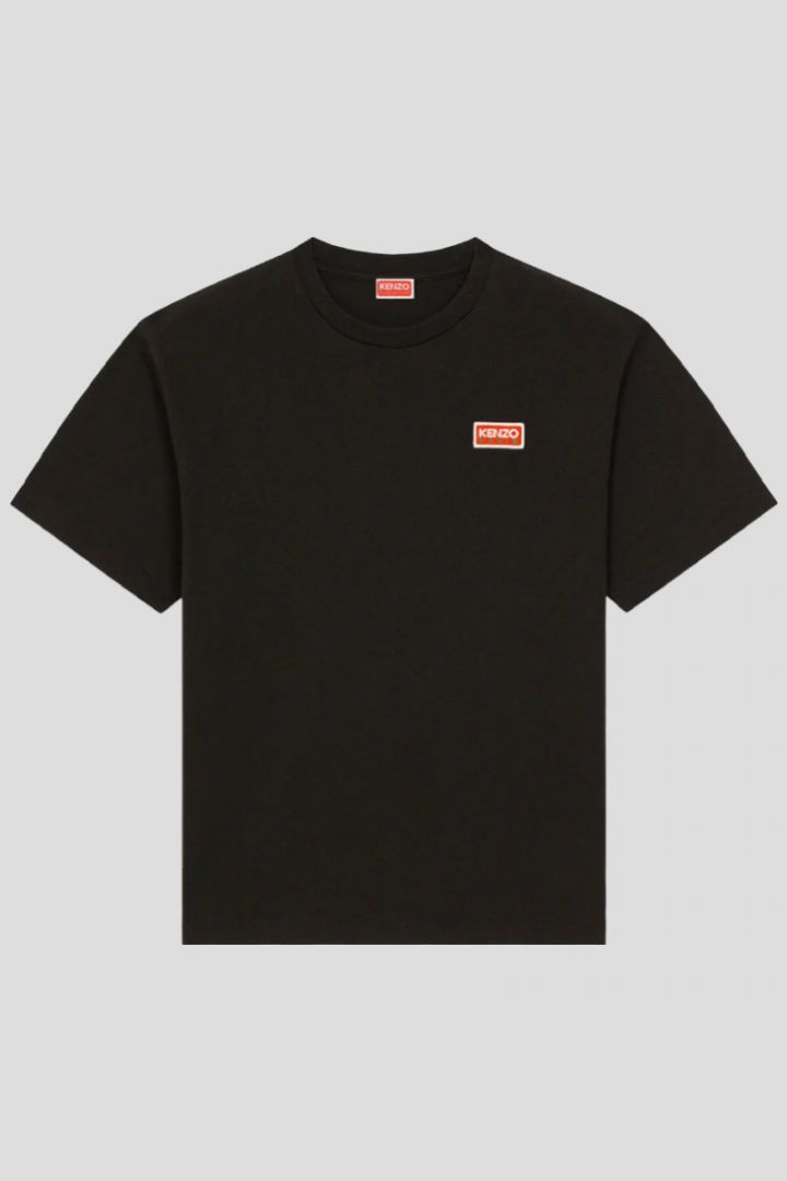 Red Border T-shirt In Black
