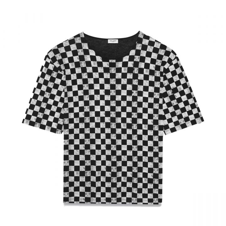 Checkerboard Print T-Shirt