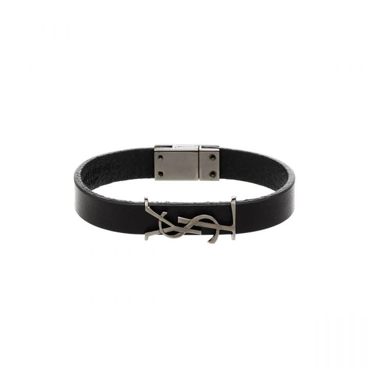 Opyum Black Leather Bracelet