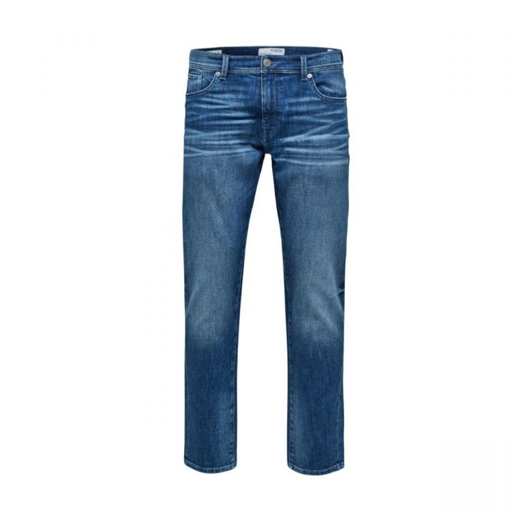 Slim-Fit Medium Blue Denim Jeans