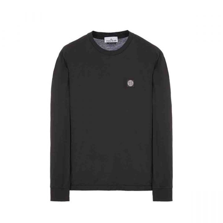 Black Long-Sleeve Cotton Jersey