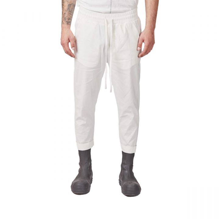 Cropped Leg Trousers In White