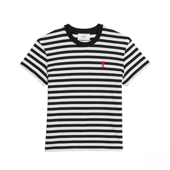 Ami Striped de Coeur T-Shirt