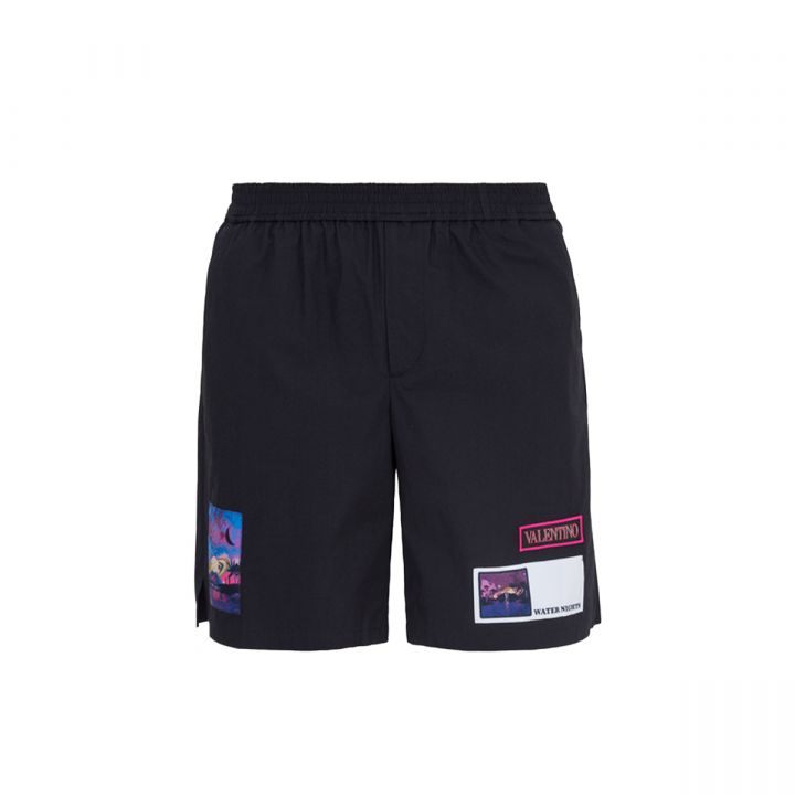 Patch-Detail Bermuda Shorts