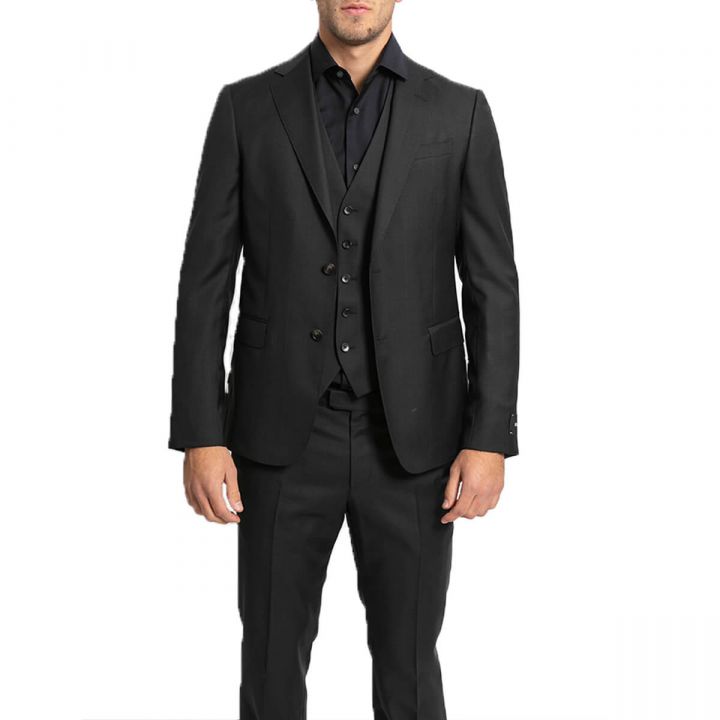 Single-Breasted Three-Piece Suit/Black