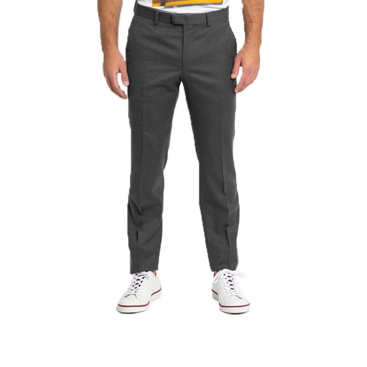 Straight-Leg Tailored Trousers/Grey