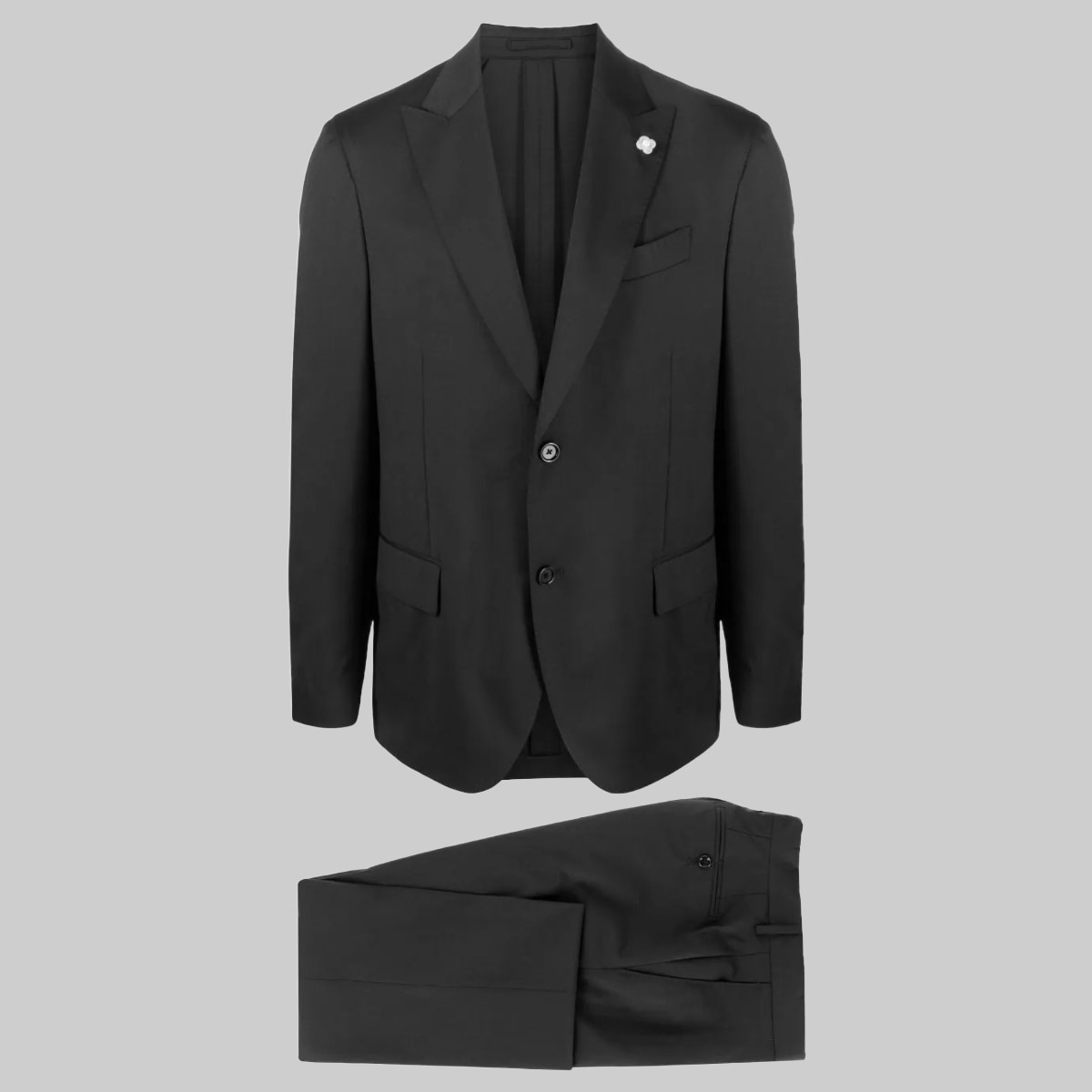Ανδρικό Μαύρο Two-Piece Single-Breasted Suit LARDINI
