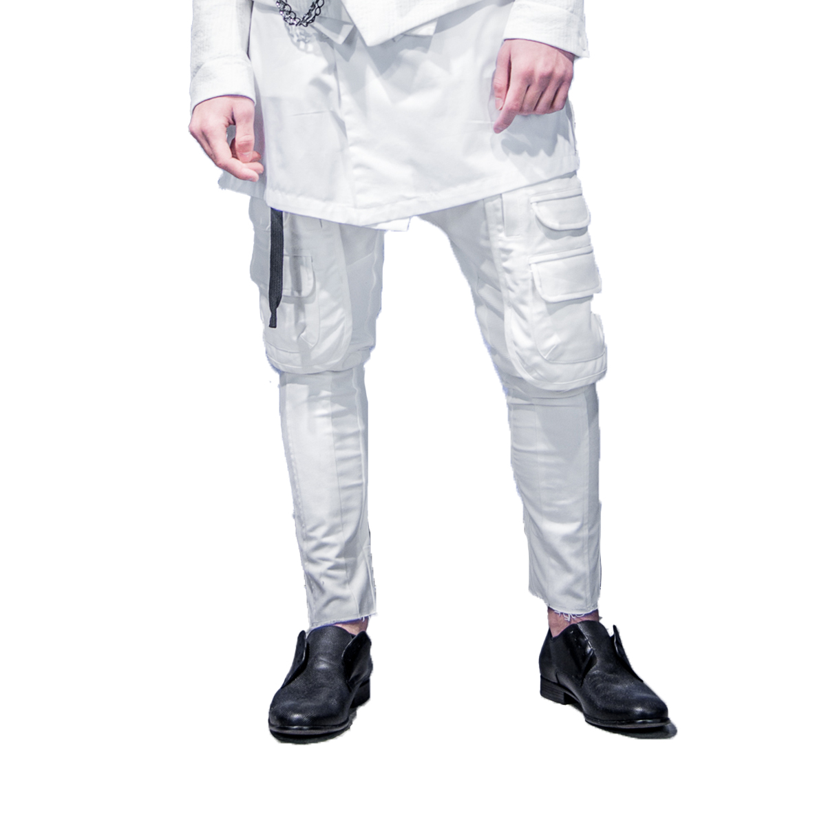 Ανδρικό Λευκό Multi-Pocket Cargo Trousers ISSI 221-30324-WHT