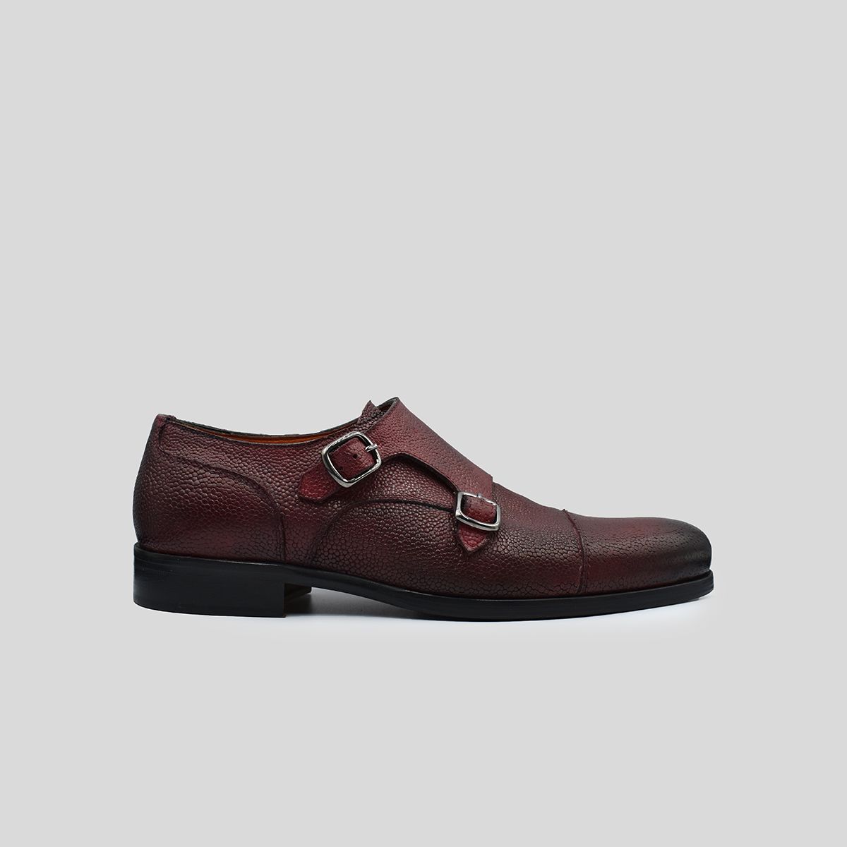 Ανδρικό Κόκκινο Bordeaux Double-Monk Strap Shoes PHILIPPE LANG