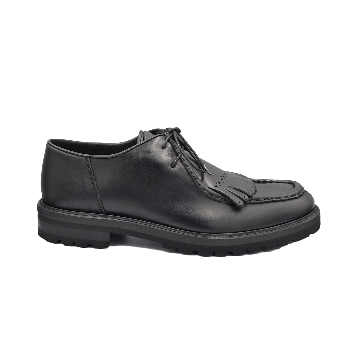 Ανδρικό Μαύρο Black Leather Shoes PHILIPPE LANG